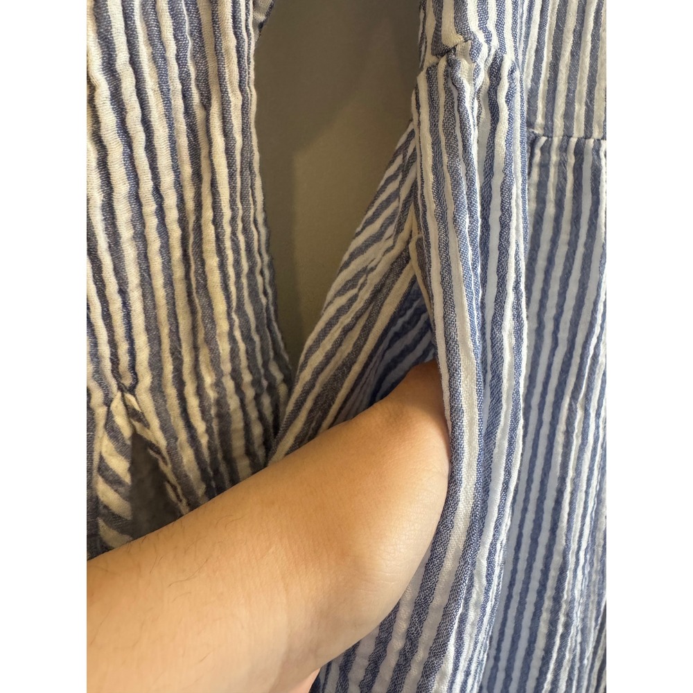 Beachlunchlounge dress Stripped 100% Cotton-with pockets-made in India - Picture 12 of 16